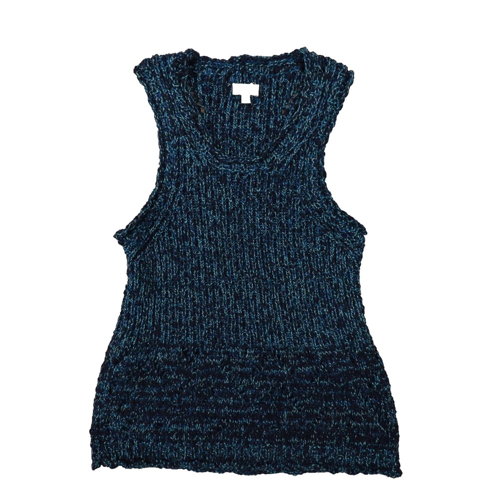 Anthropologie Pilcro Blue Stitched Sweater Knit Tank Size Medium